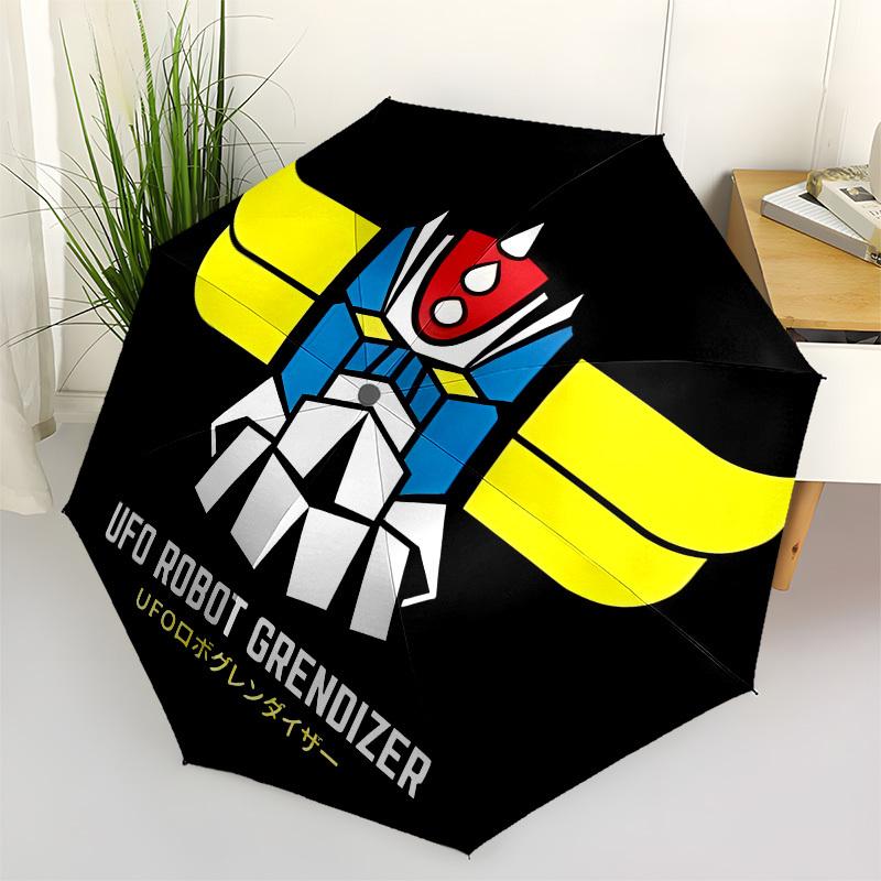 UFO Robot, Grendizer Automatic Opening and Closing, 8 rib Structure Portable Umbrella, Suitable for Men and Women in All Seasons Perfect Gi