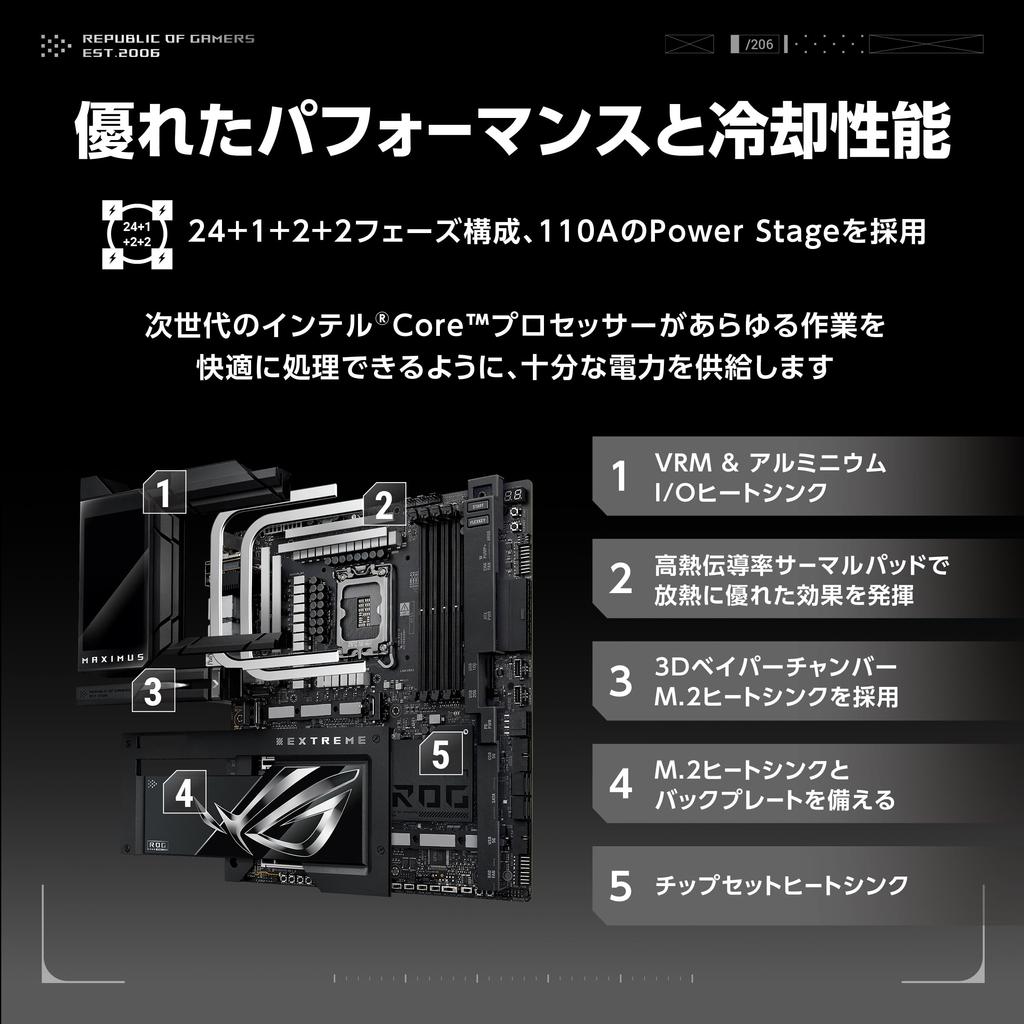 ASUS ROG Maximus Z890 Extreme Intel Core Ultra Processors Compatible Intel Z890 Chipset Equipped with DDR5 Authorized Distributor Product (series 2)
