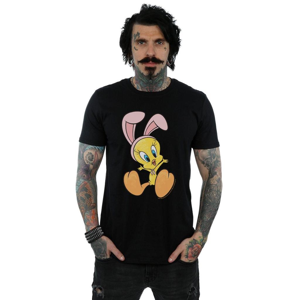 Looney Tunes Mens Tweety Pie Bunny Ears T-Shirt