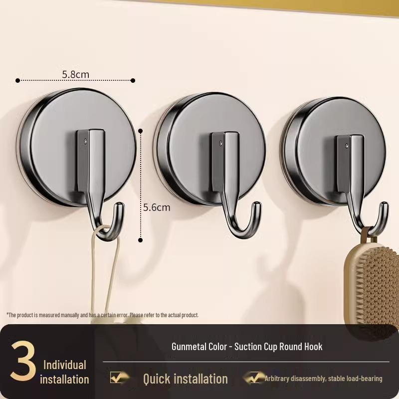 Vacuum Adhesive Hook - No-Drill, Strong Suction, No-Trace, for Kitchen, Bathroom, or Door