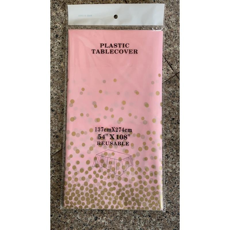Polka Dot Party Tablecloth PEVA Waterproof and Oil-proof Disposable Party Tablecloth Party Tablecloth
