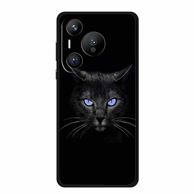 Чехол для телефона Huawei Pura 70 Pro Модный Черный Силиконовый Мягкий Задний Чехол-Крышка Для Huawei Pura 70 Pro Чехол 70Pro Pura70 Pro Корпус
