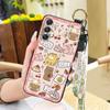 Cute Ring Phone Case For Samsung Galaxy M34 5G/F34/SM-M346B Wrist Strap Anti-dust Silicone Back Cover Protective Cartoon