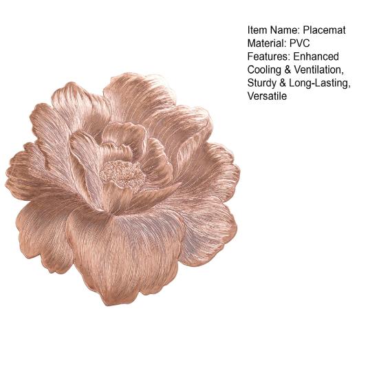 Floral Placemat Table Mat PVC High Temperature Resistant Non-Slip Coaster Placemat for Dining Table Wear-Resistant Table Protection Mat
