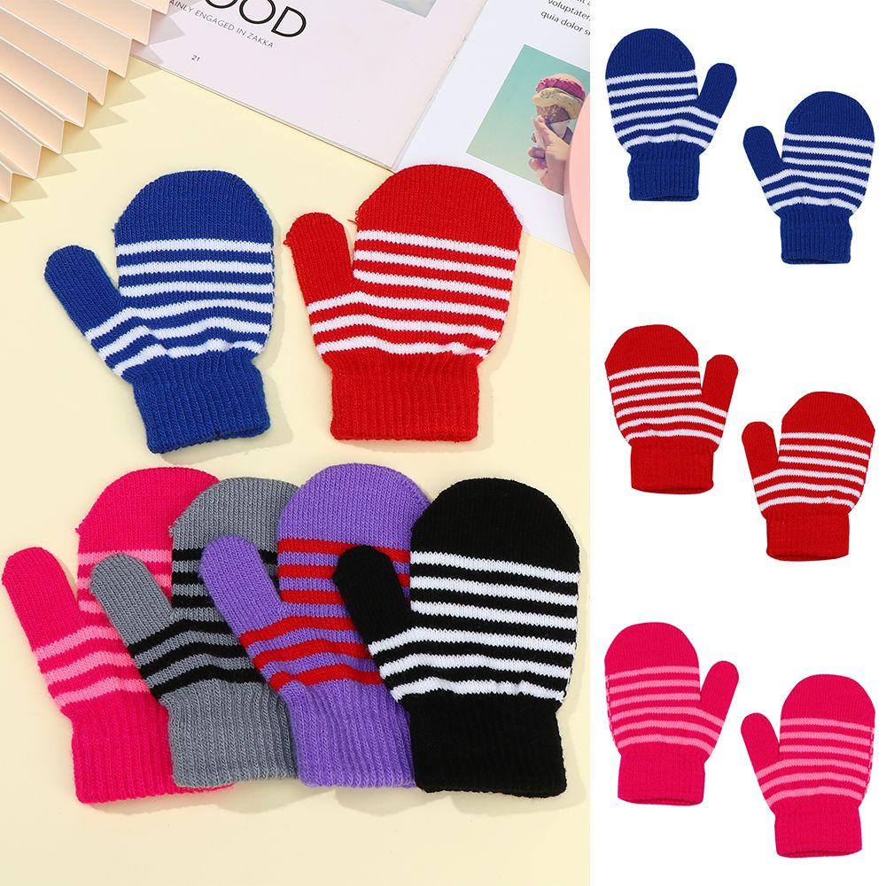 Girls Boys Winter Soft Children's Gloves Knitted Mittens Full Finger Gloves Kids Gloves