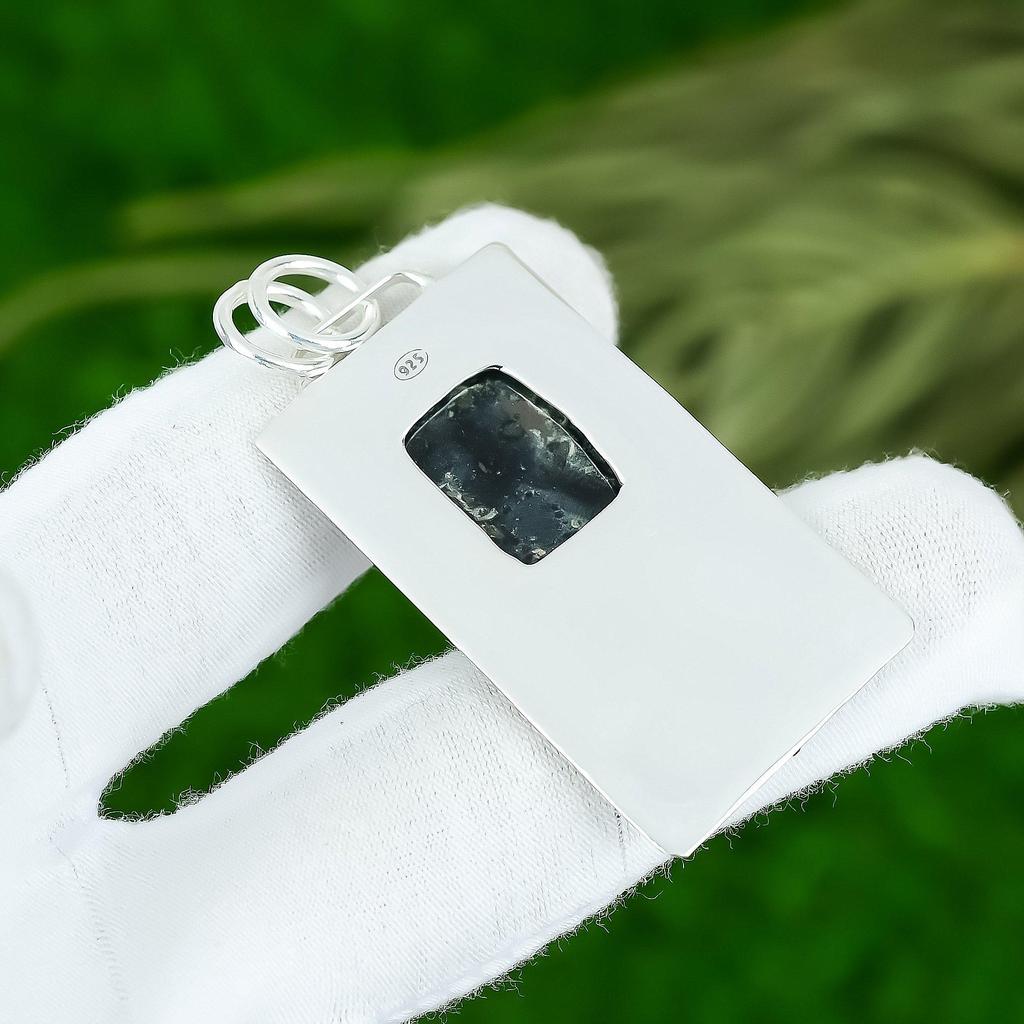 Memorial Day Deal Natural Kambaba Jasper Bezel Artisan Pendant Sterling Silver