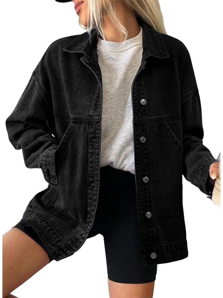 Европейская/Американская Мода Женская Свободная Джинсовая Куртка - Универсальная для Весны/Осени