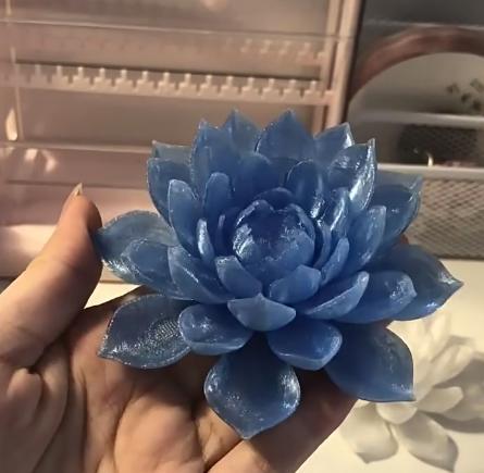 3d Printed Palm Sized Lotus Lantern Hanfu Photography Prop Glowing Water Lily Flower Decor For Mid-Autumn Festival Gift
