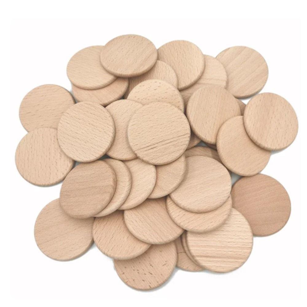 10 шт. Необработанные круглые диски из натурального дерева, круглые спилы из натурального бука, заготовки из дерева, ручная работа