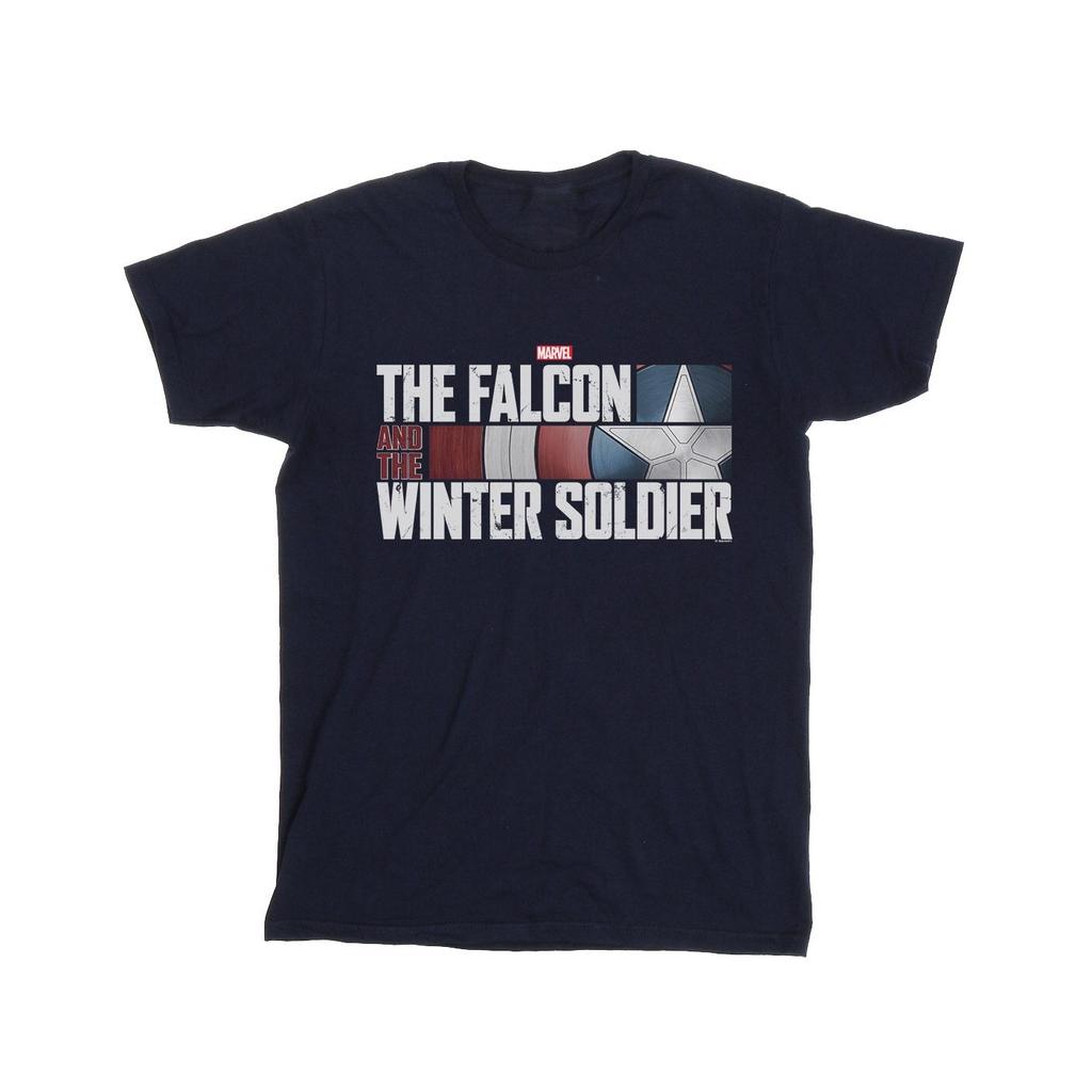 Marvel Mens The Falcon And The Winter Soldier Logo T-Shirt