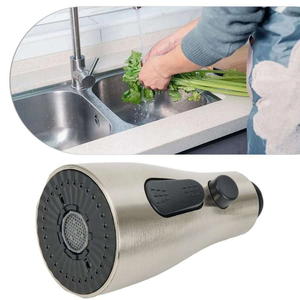 Plastic Water Tap Attachment 3 in 1 Spring Faucet Easy To Install Pull Out Faucet Replacement Part