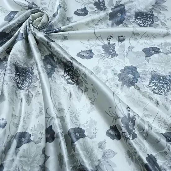 200*150cm Printed Simulated Silk Satin Fabric Kimono DIY Sewing Floral Fabric Home Furniture Decoration Material Cloth