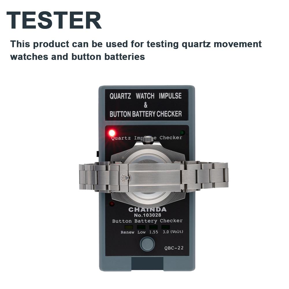 Портативный инструмент для ремонта часов, кварцевый детектор часов, компактный кнопочный тестер батареи, кварцевый импульс