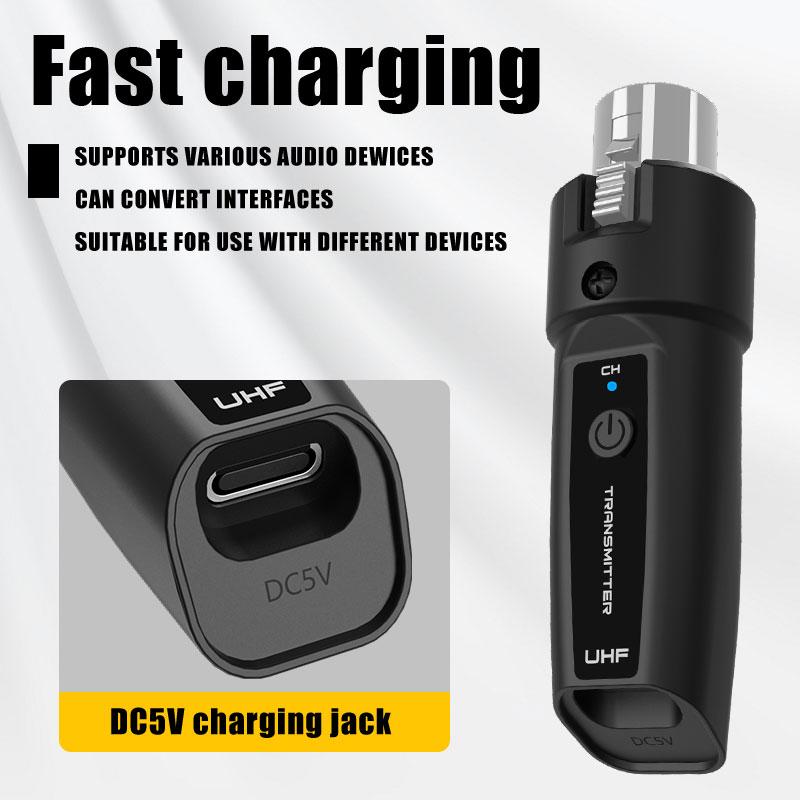 Система UHF XLR-адаптера Динамический микрофон Гитара Аудиомикшер Система PA Беспроводной микрофон Передатчик Приемник Система