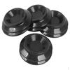8pcs Black Plastic Upright Piano Caster Cup Feet Pad Floor Carpet