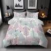 Three-Piece Plant Flower Quilt Set 3D Digital Printing Bedding Kit
