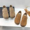 Британский ретро 2025 весна новинка корейская версия ленивые туфли на мягкой подошве удобные и универсальные туфли Doudou одинарные туфли женские