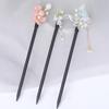 Tassel Flower Hair Stick Wood Hanfu Hair Stick Vintage Pearl Hair Stick Ladies