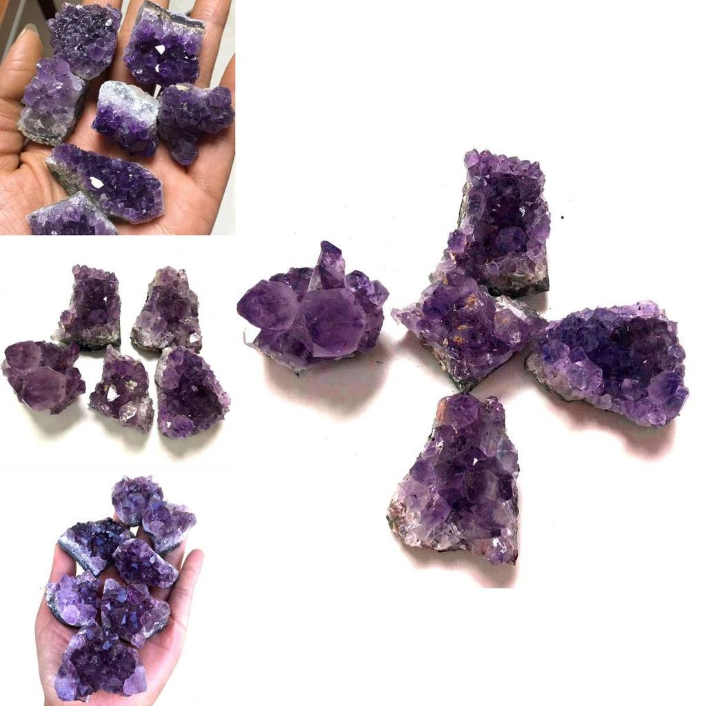 Natural Quartz Amethyst Geode Druzy Crystal Cluster Healing Decor Specimen
