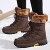 Fashion New Cotton Shoes Waterproof and Cold Proof Long Boots for Women Outdoor with Thick Velvet and Warmth Snow Boots