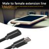 Удлинительный кабель Type-C Male-Female, универсальный многофункциональный кабель для зарядки и питания USB-C, скорость 480 Мбит/с