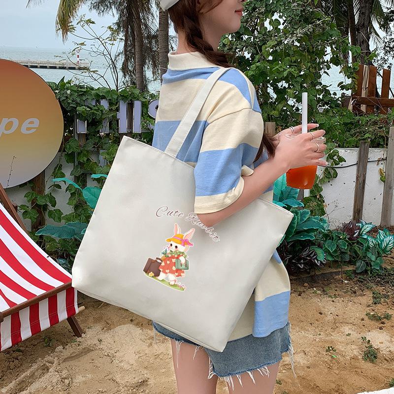 Холщовая сумка женская сумка через плечо студенческая сумка большая вместительная ручная сумка из холста