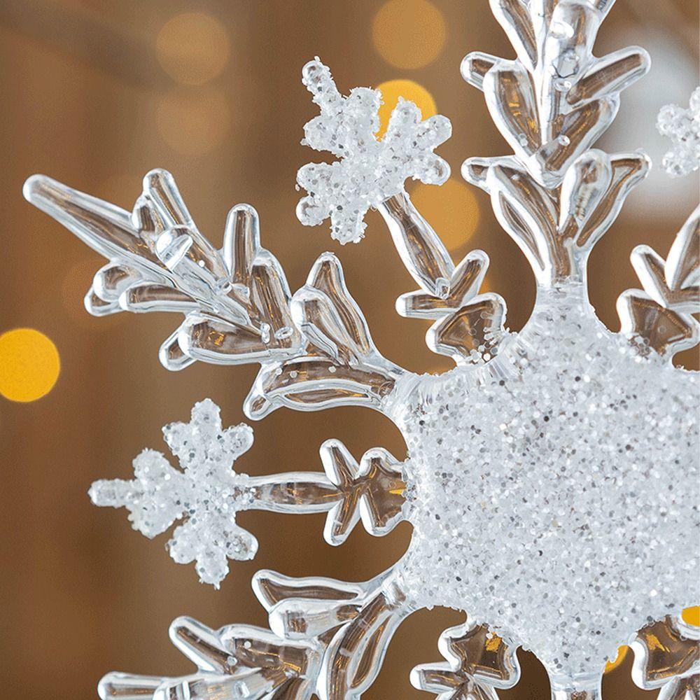 Акриловое Искусственное Украшение Снежинка Подвеска для Подвешивания на Рождественскую Елку Веселое Рождественское Украшение