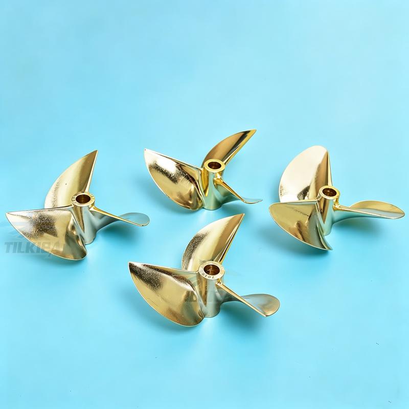 Rc Boat Propeller 67/70/72mm 6717 7016 7214 3 blades  Copper Propeller Screw  For 6.35mm 1/4" Prop Shaft Gas