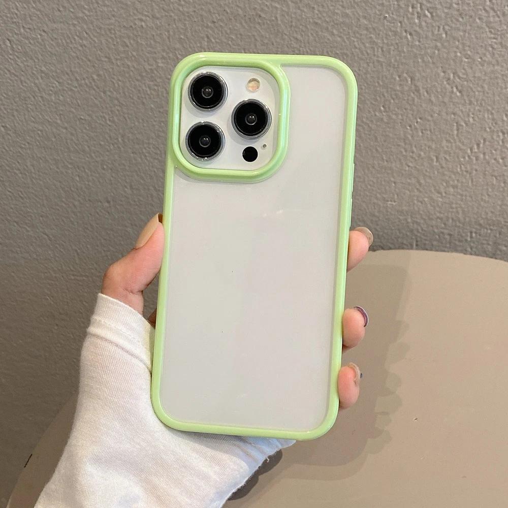 Модный прозрачный чехол-бампер цвета конфет для iPhone 15 14 13 12 11 Pro Max XR XS X Plus, мягкая противоударная задняя крышка из ТПУ