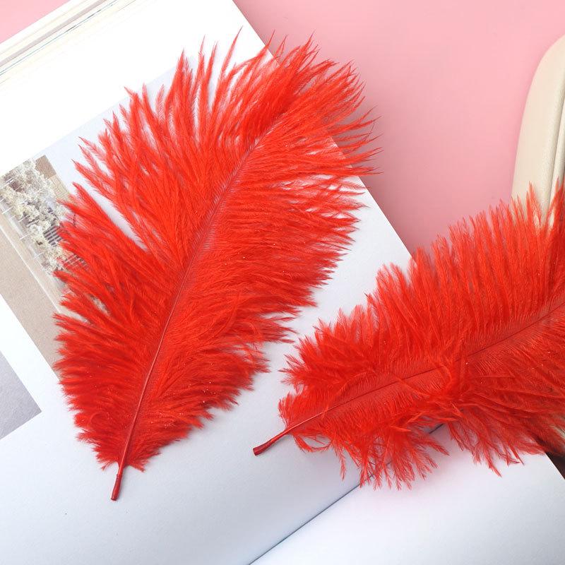 Colored Camel Bird Fur 15 -20cm Wedding Ornament Net Red Wall Decorative Feather Wall Hand Blooming Flowers Diy Dream Network Material