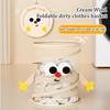 Foldable Laundry Basket with Lid Dustproof Bathroom Dirty Clothes Baskets Toy Clothing Organize Frame Dormitory Storage Basket