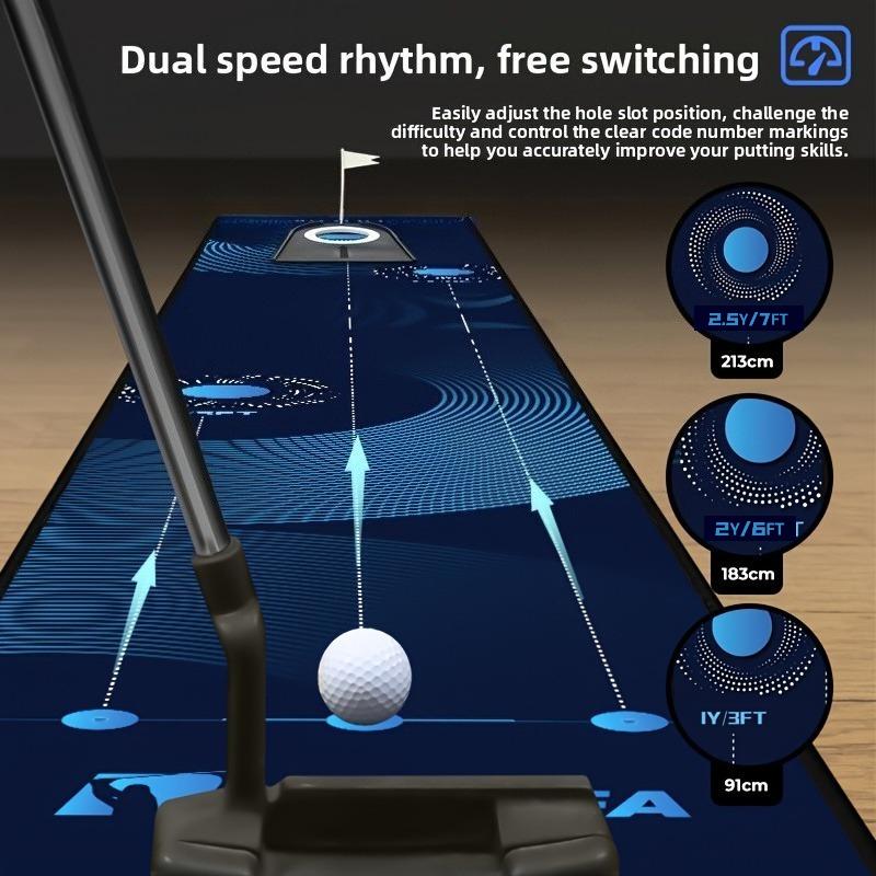 Modern Minimalist Golf Green Putting Mat Portable Anti Slip Indoor Practice Rug Home Office Decor