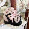 Winter New Cute Warm Lolita Cotton Boots Platform Cotton Shoes Snow Boots Lamb Wool Piled Martin Boots