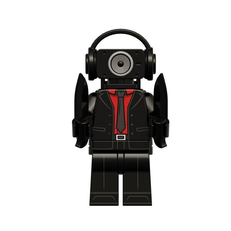 Юмористические фигурки из строительных блоков с персонажами на туалетную тематику и взаимозаменяемыми деталями