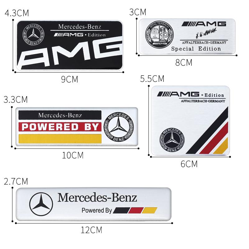 DAR4 1Pc Aluminum Alloy Car Styling Badge Sticker For Mercedes Benz AMG Carlsson W108 W124 W126 W140 W168 W169 W176 W177 W203