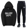 Womens Casual Hooded Sweatshirt Tracksuit Set Winter Fashion Letter Print Outfit