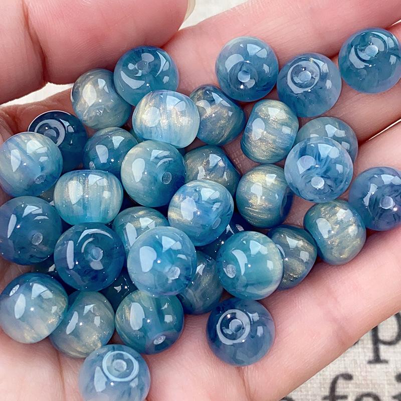 Hot Sale Bulk Resin Beads 50PCS or Customizable Quantity DIY Handmade Production Garment Accessories Round Beads Scattered Beads