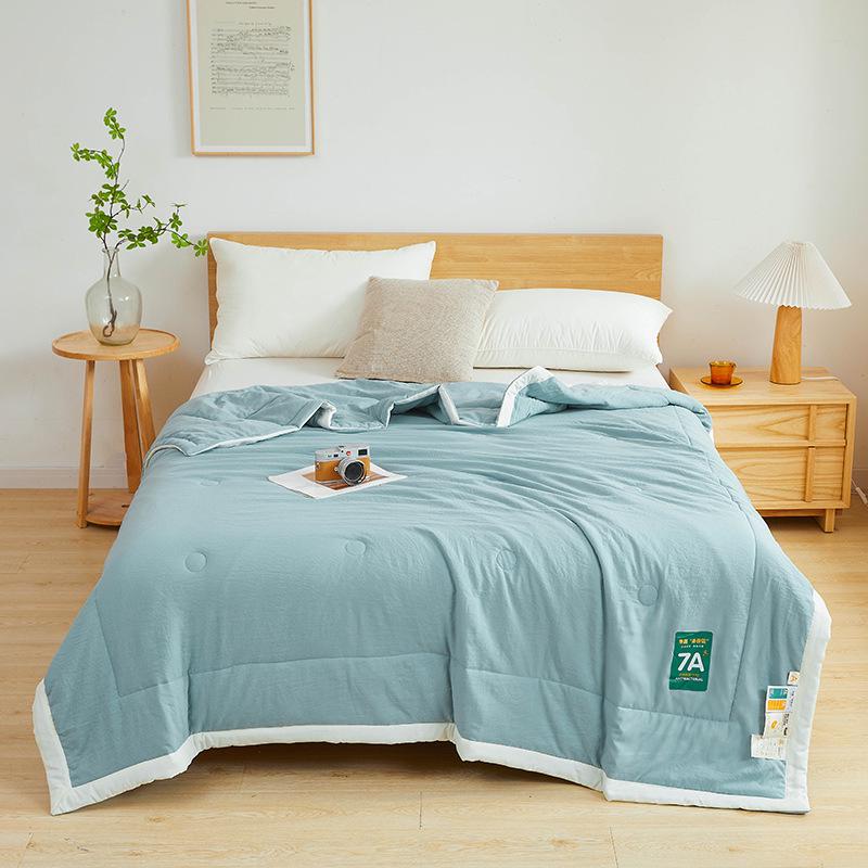 7A Antibacterial Summer Air Conditioner Quilt - Washable Cooling Cotton Quilt for Dorms and Students