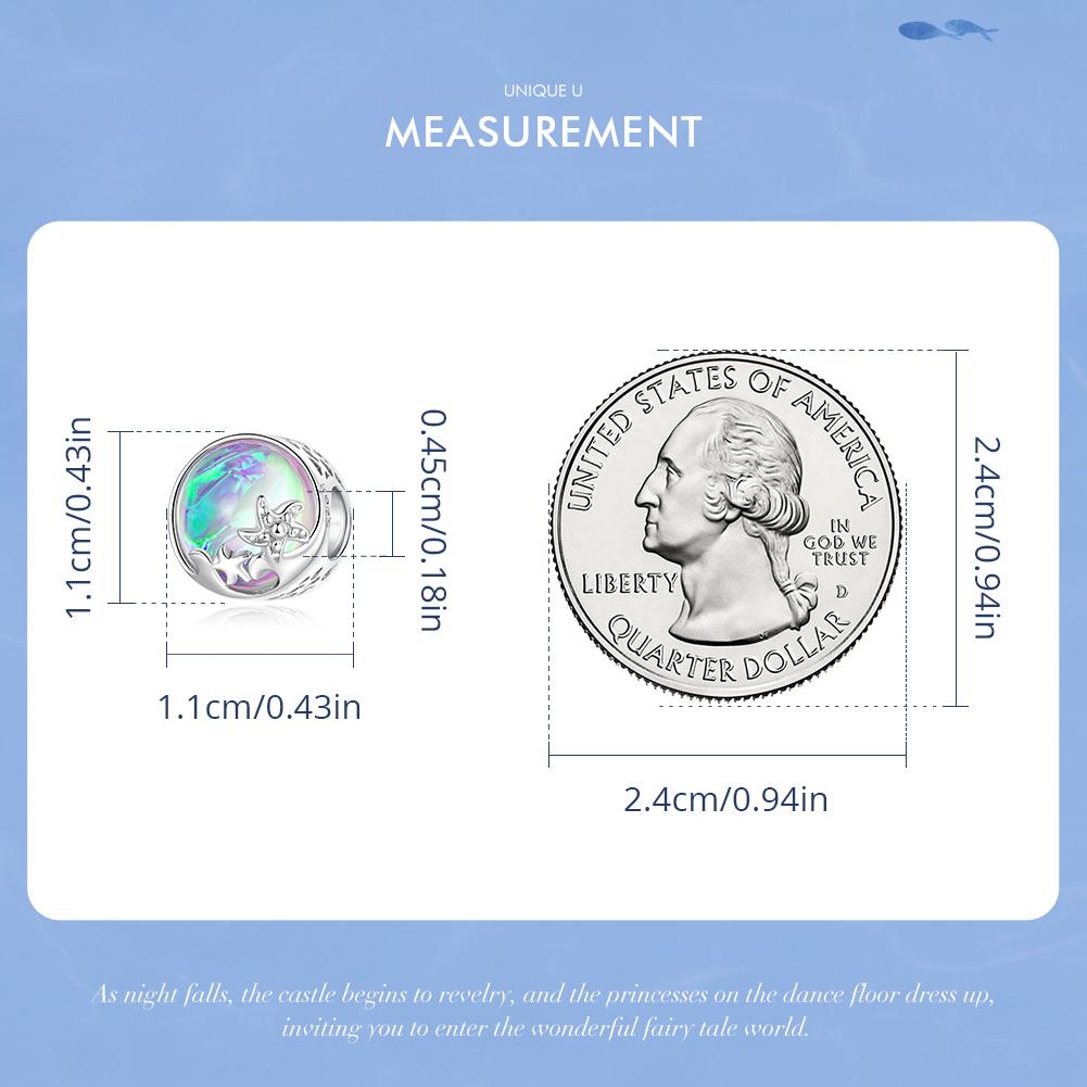 BAMOER 100% 925 Sterling Silver Charm Beach & Waves Beads Fit for Original Bracelet & Bangle Fine DIY Making Women Jewelry