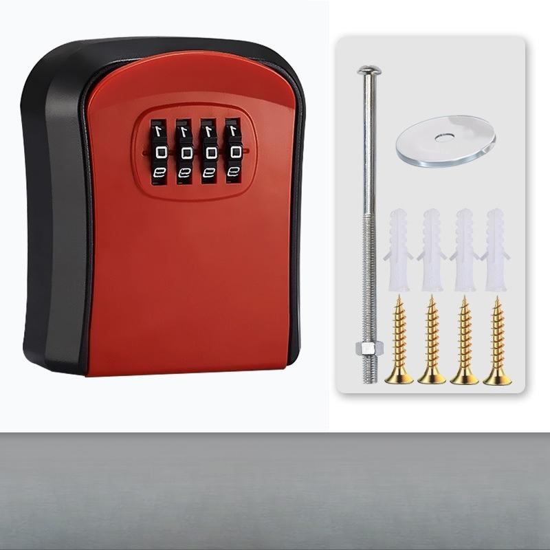 Metal Password Key Box Wall Mounted 4 Digits Password Key Storage Lock Box Durable Waterproof Anti Theft Safe Lock Keybox