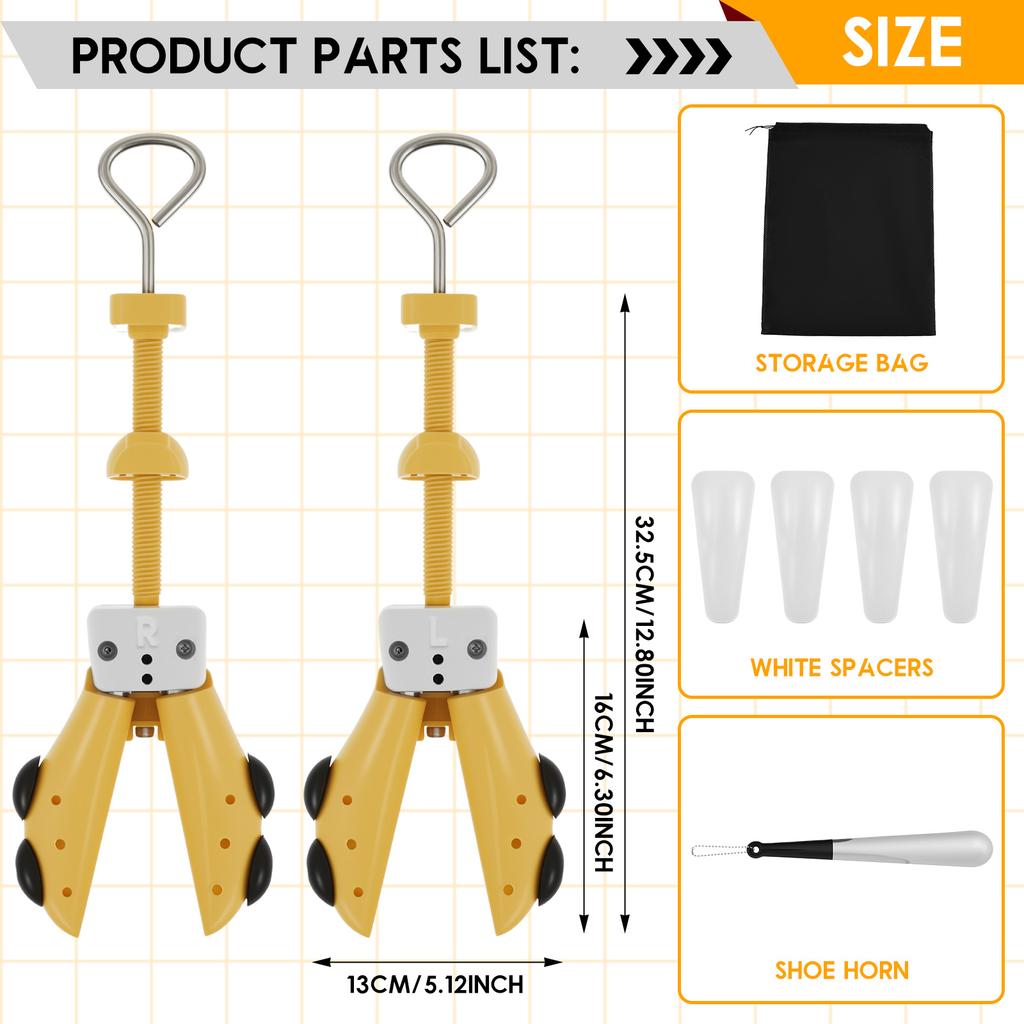 2 шт. Распорки для обуви Многофункциональные распорки для обуви Водонепроницаемый пластиковый расширитель Регулируемый расширитель для обуви и сапог Растяжитель для мужчин и женщин