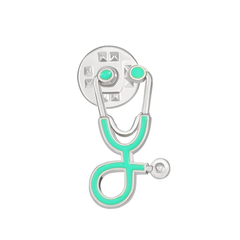 European and American Doctor Who Colorful Cartoon Stethoscope Brooch - Fun Matching Collar Pin Accessory