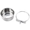 Parrot Feeder Bowl Stainless Steel Food Water Feeding Bowl Parrot Parakeet Feeder Bird Cage Accessory