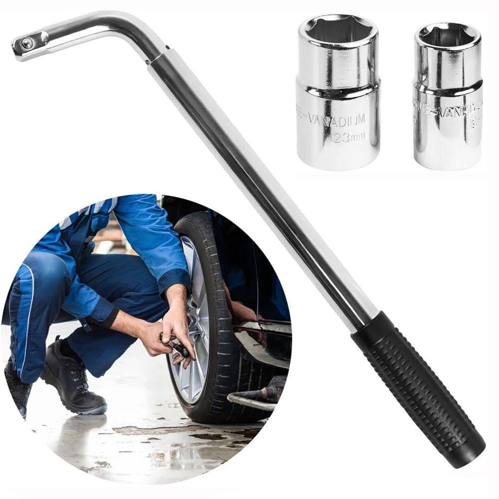 21/23mm Telescoping Lug Wrench With Sockets Wheel Wrench Tools Car Repair Tools Car Repair