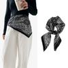 Soft Silk Square Scarf Floral Print Neckerchief Shawl Luxury Headband Scarf  Headwear Accessory