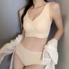 One-Piece Ultra Thin Seamless Bra Set for Women Lingerie Sexy Briefs Wireless Bralette Female Intimates Silk Panties Padded Bras High Quality