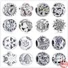 New Round Shape Life Tree Snowflake Dog Mom Flower Charm Diy Fine Beads Fit Original Pendant Charms Silver 925 Bracelet Jewelry