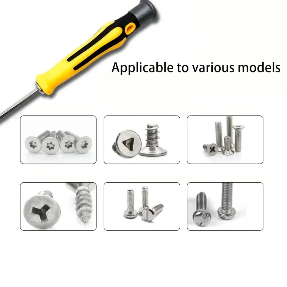 6 in 1 Manipulation Proof Safety Magnetic Screwdriver Set, Flat Hand Tool with Hexagonal Torx Screwdriver Head