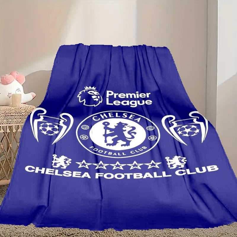 1pc Easy-Care Chelsea FC Blanket, Perfect for Couch, Bed, Home, Travel & More, Warm & Durable Printed Blanket