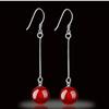Exaggerated Temperament for Women, Black and Red Natural Agate Earrings Earrings